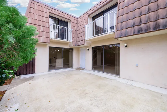 a backyard of a house