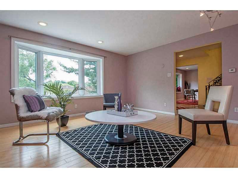 Living Room. Living room features new Bay windows and new bamboo floors.