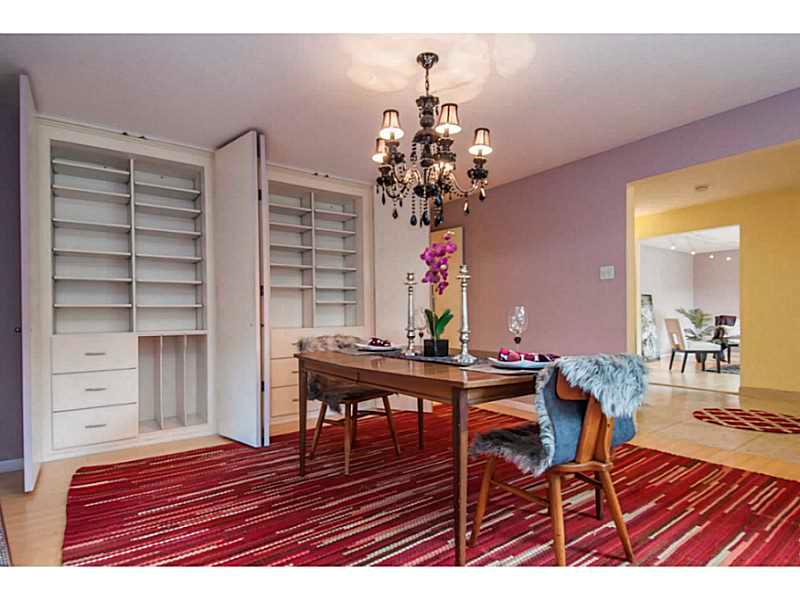 Dining Room. Dining room features lots of storage for all your special dishes and party wares that aren t frequently used but need to be easily accessible.