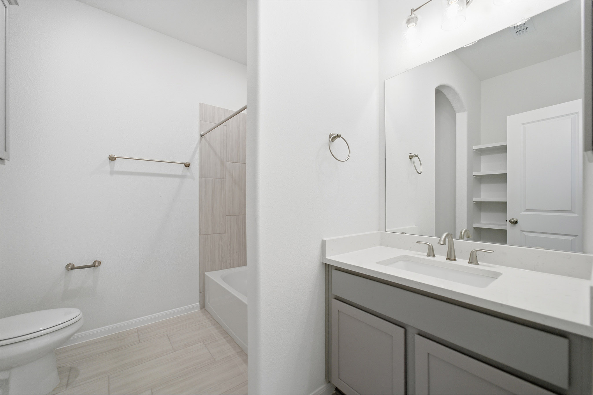 359 Grey Leaf Road Buda, TX 78610 - Photo 28 of 37 Full bathroom with vanity and bathing tub / shower combination