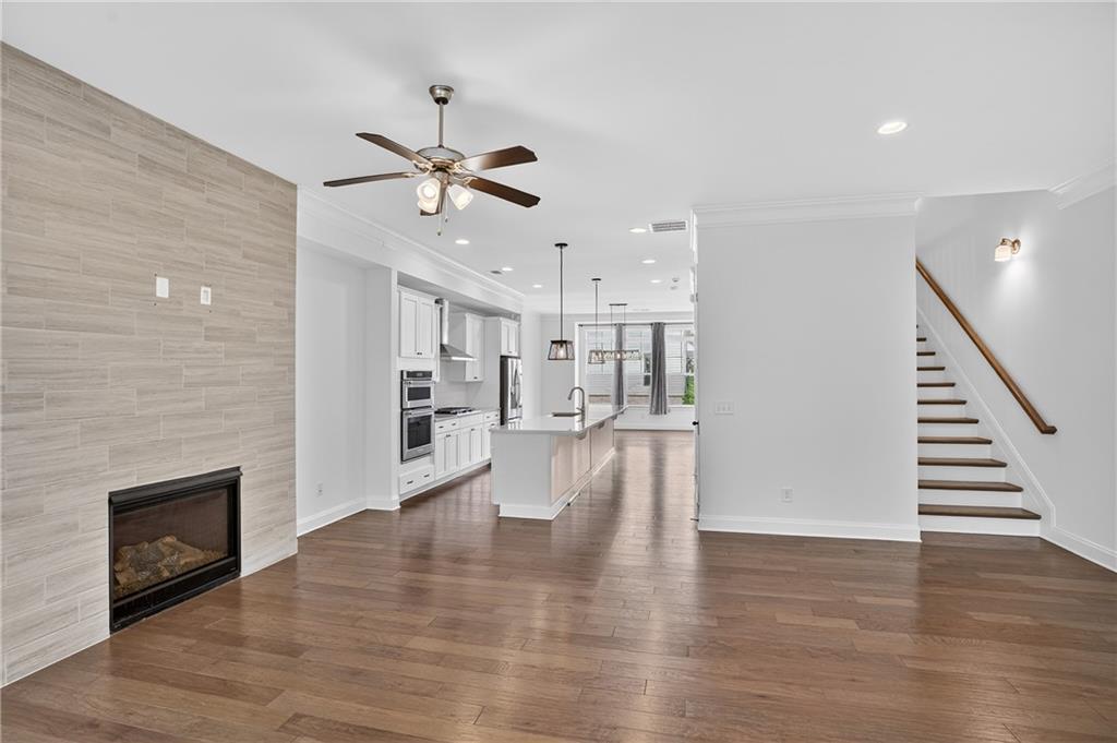 2341 Medlock Lane Decatur, GA 30033 - Photo 14 of 37 a view of a kitchen with wooden floor and a kitchen