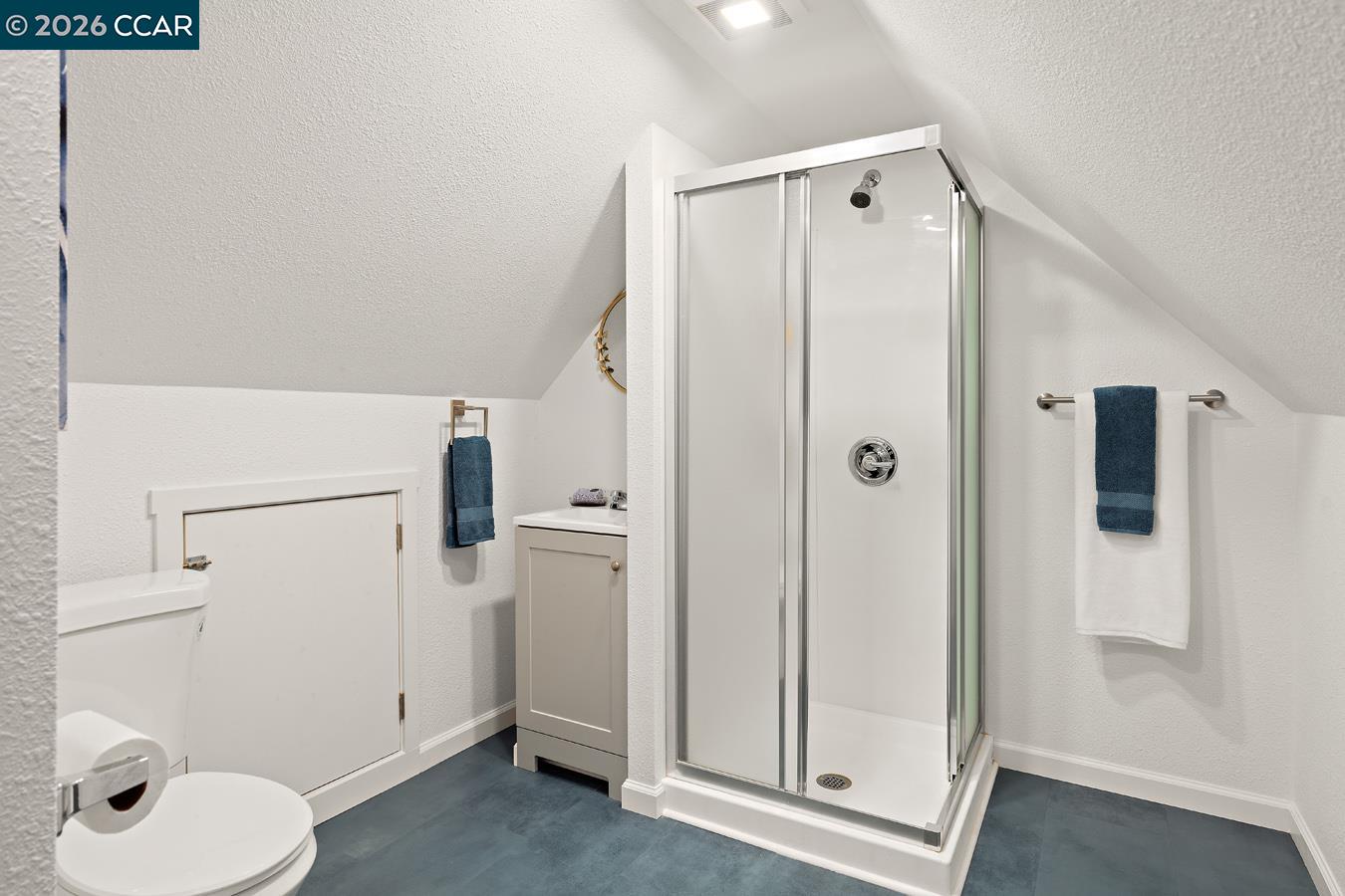85 Ardmore Road Kensington, CA 94707 - Photo 41 of 45 a bathroom with a shower and a toilet