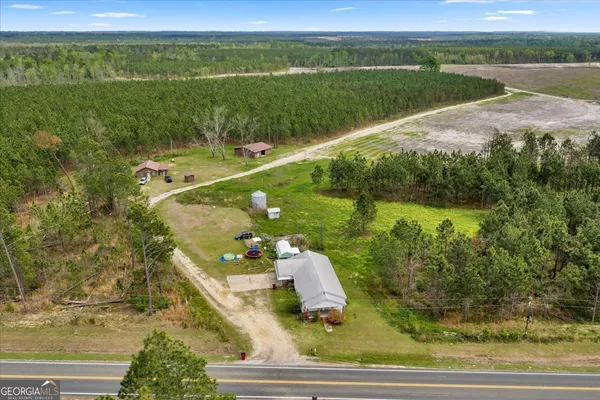 a view of a lake with a outdoor space