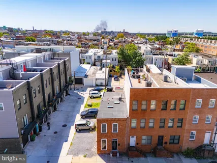 a view of a city that has tall buildings