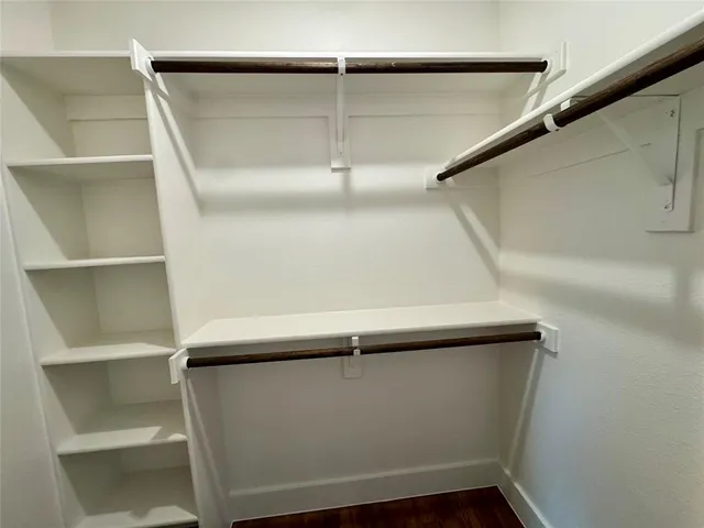 a close view of closet