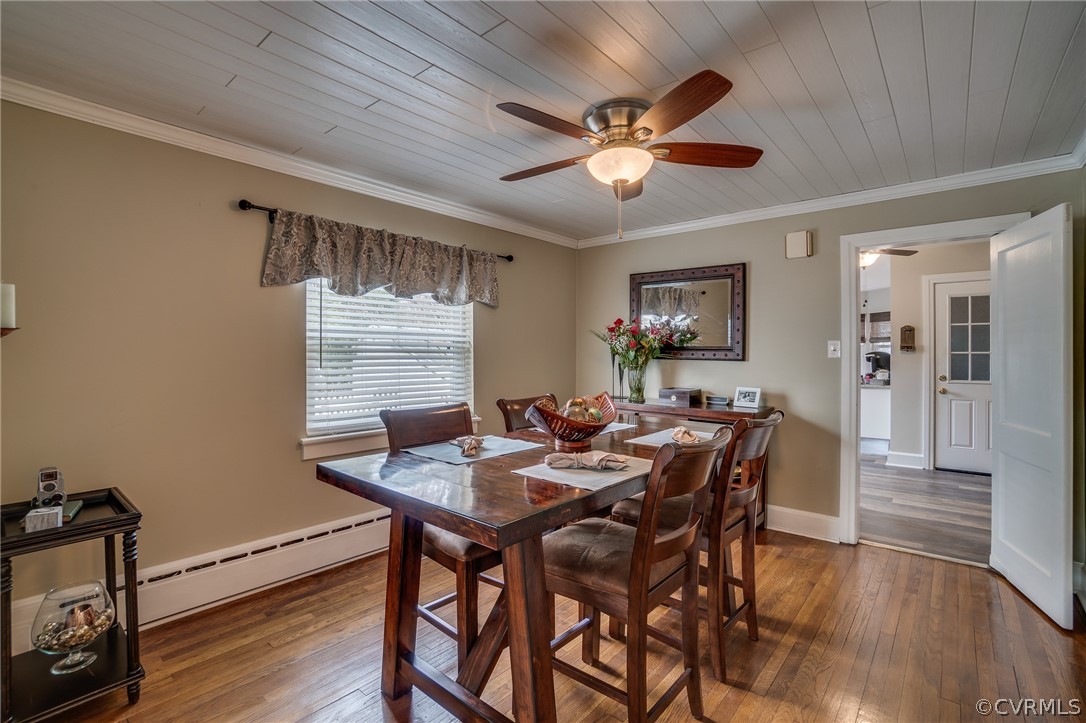 58 Alleghany Road Hampton, VA 23661 - Photo 9 of 39 a view of a dining room with furniture window and wooden floor