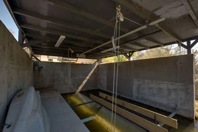 a view of a lake with a mountain