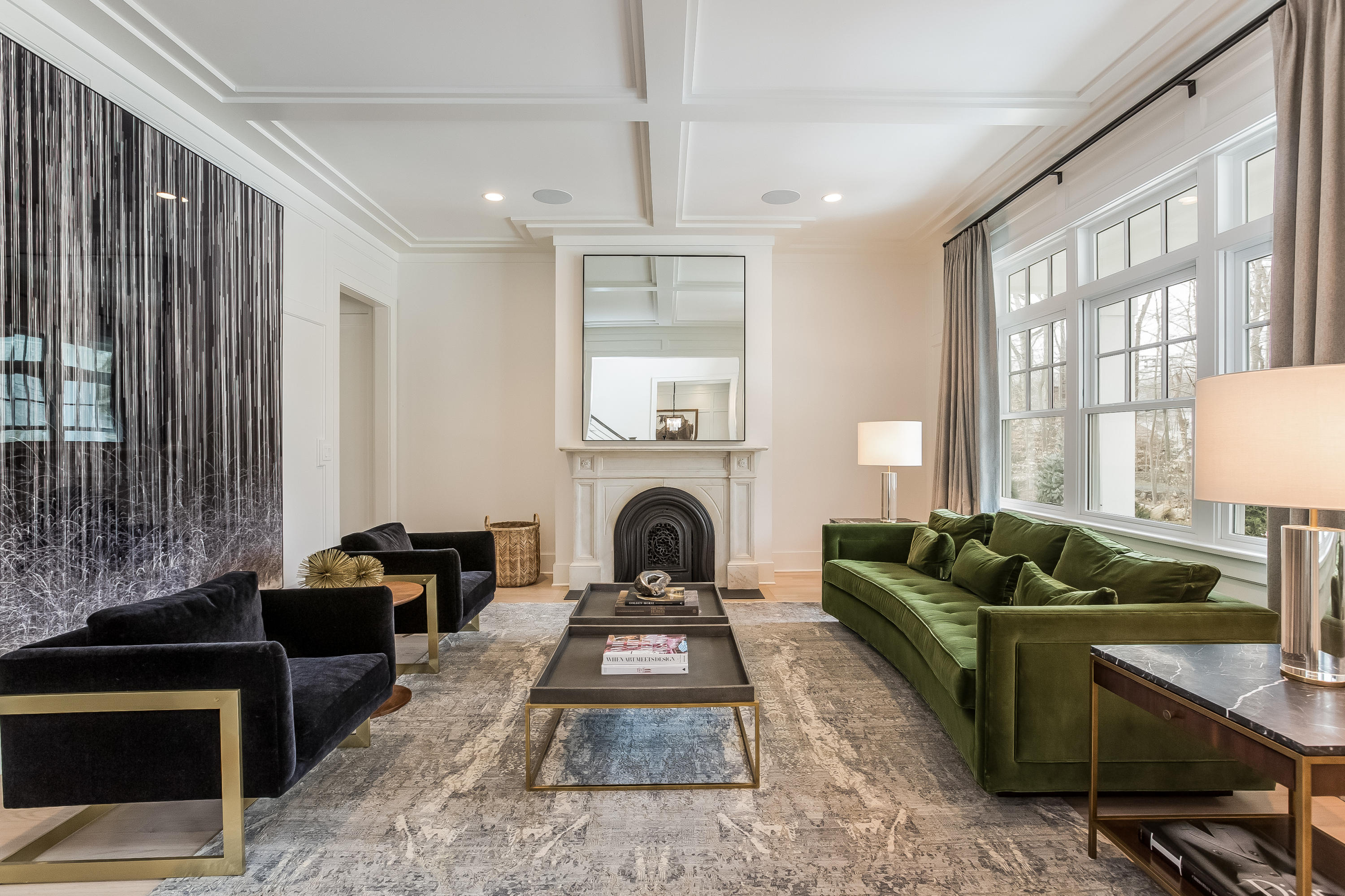 676 Hollow Tree Ridge Road Darien, CT 06820 - Photo 6 of 50 a living room with furniture and a fireplace