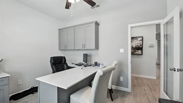 a room with furniture and a window