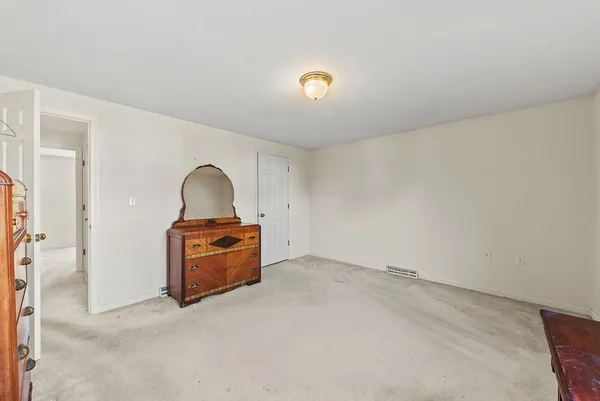 a room with a stove