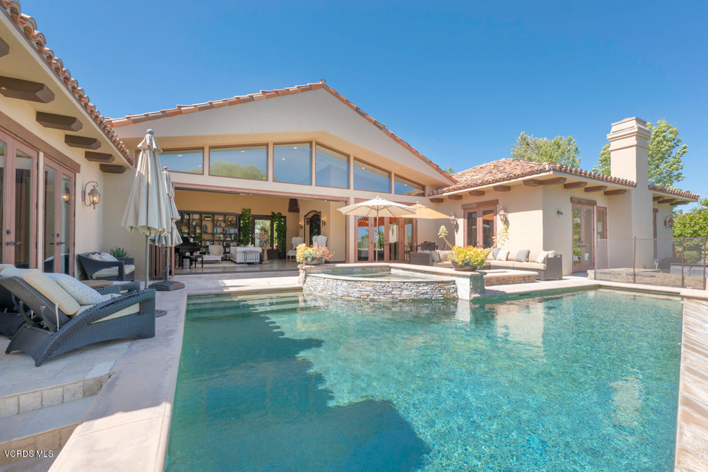 969 Rancho Road Thousand Oaks, CA 91362 - Photo 35 of 54 a swimming pool with outdoor seating and yard