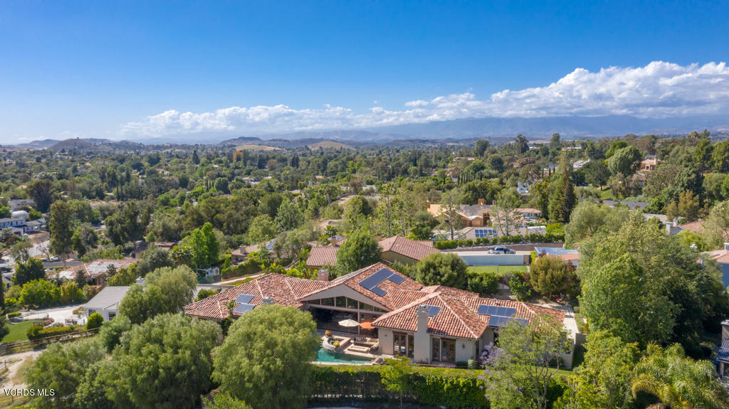 969 Rancho Road Thousand Oaks, CA 91362 - Photo 45 of 54 an aerial view of residential houses with outdoor space and ocean view