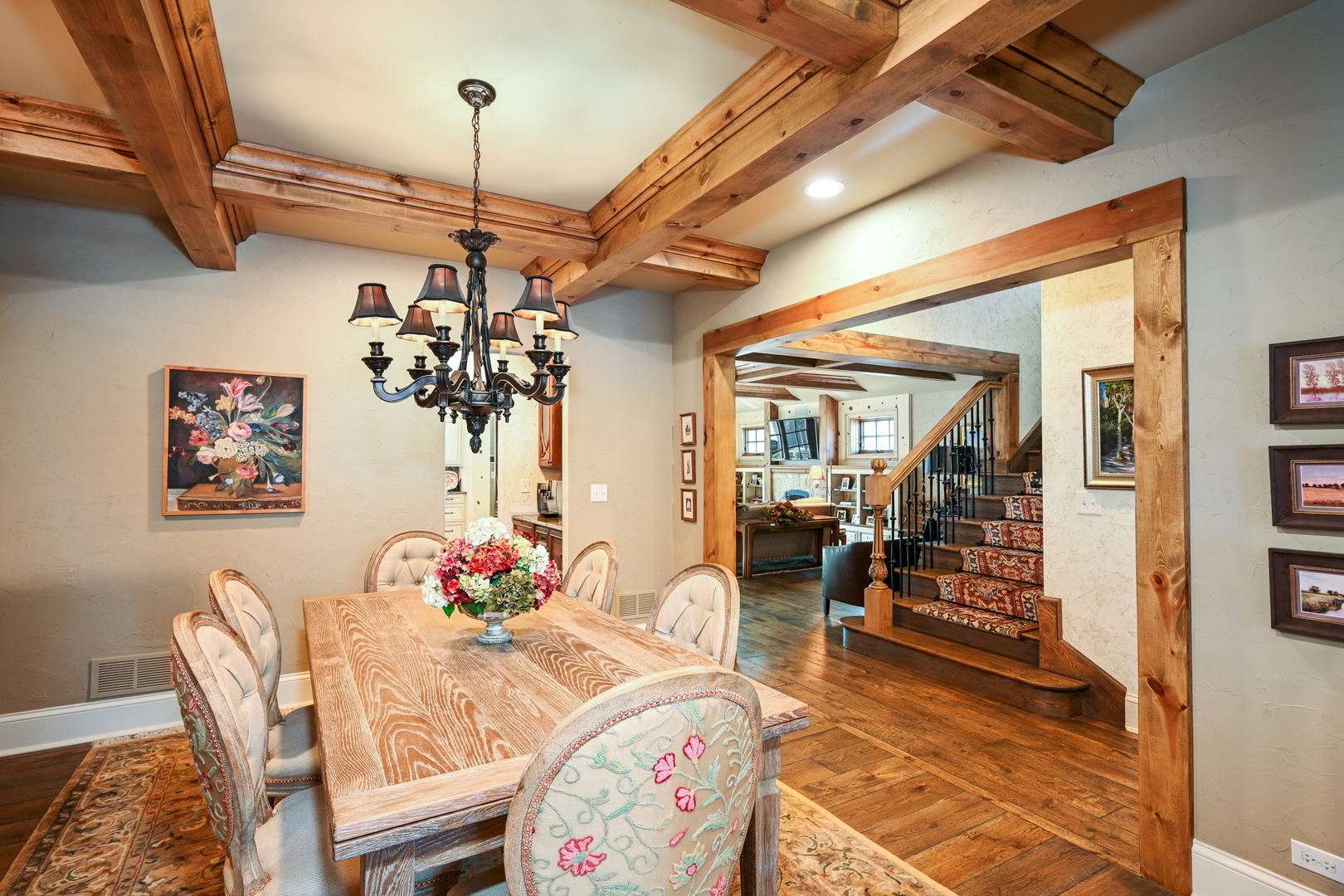 Undisclosed Address Glen Ellyn, IL 60137 - Photo 13 of 45 a dining room with furniture and a chandelier