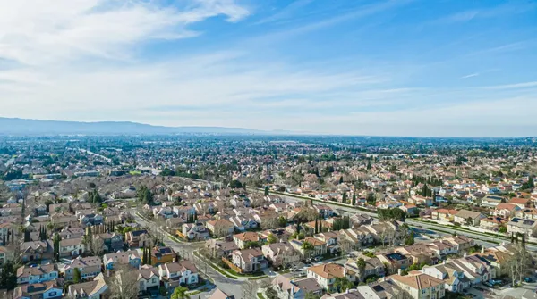 an aerial view of a city