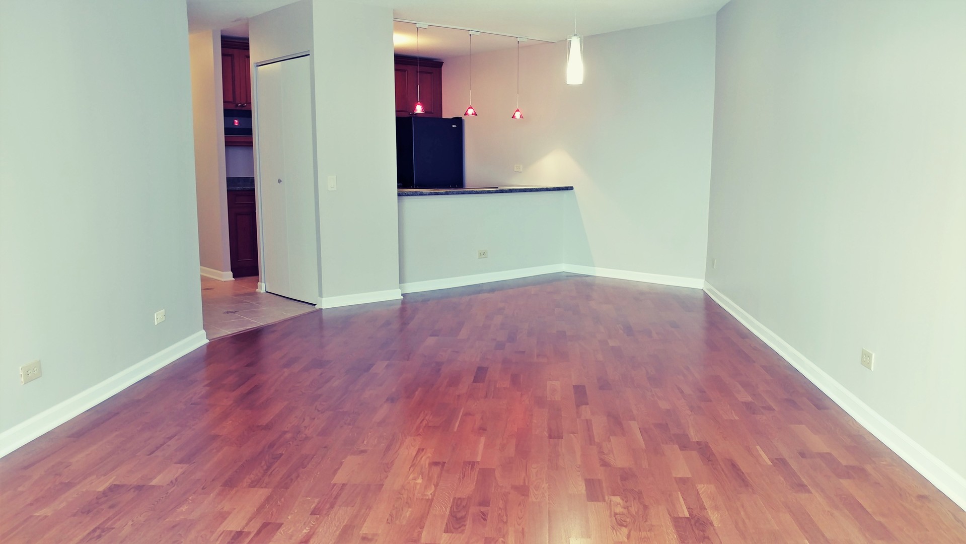 5320 North Sheridan Road, Unit 1207 Chicago, IL 60640 - Photo 9 of 20 a view of a room with wooden floor and brick wall