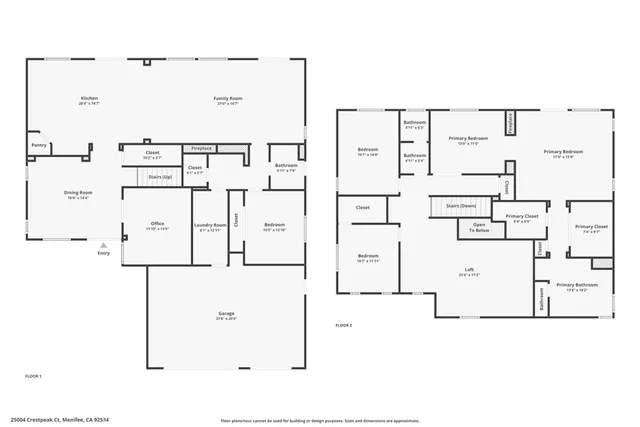 $874,900 | 25004 Crestpeak Court, Menifee, CA 92584