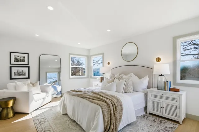 a living room with furniture and a couch