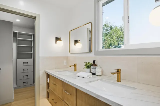 a view of swimming pool with an outdoor seating