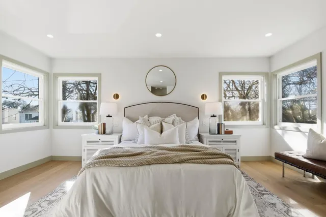 an aerial view of multiple house