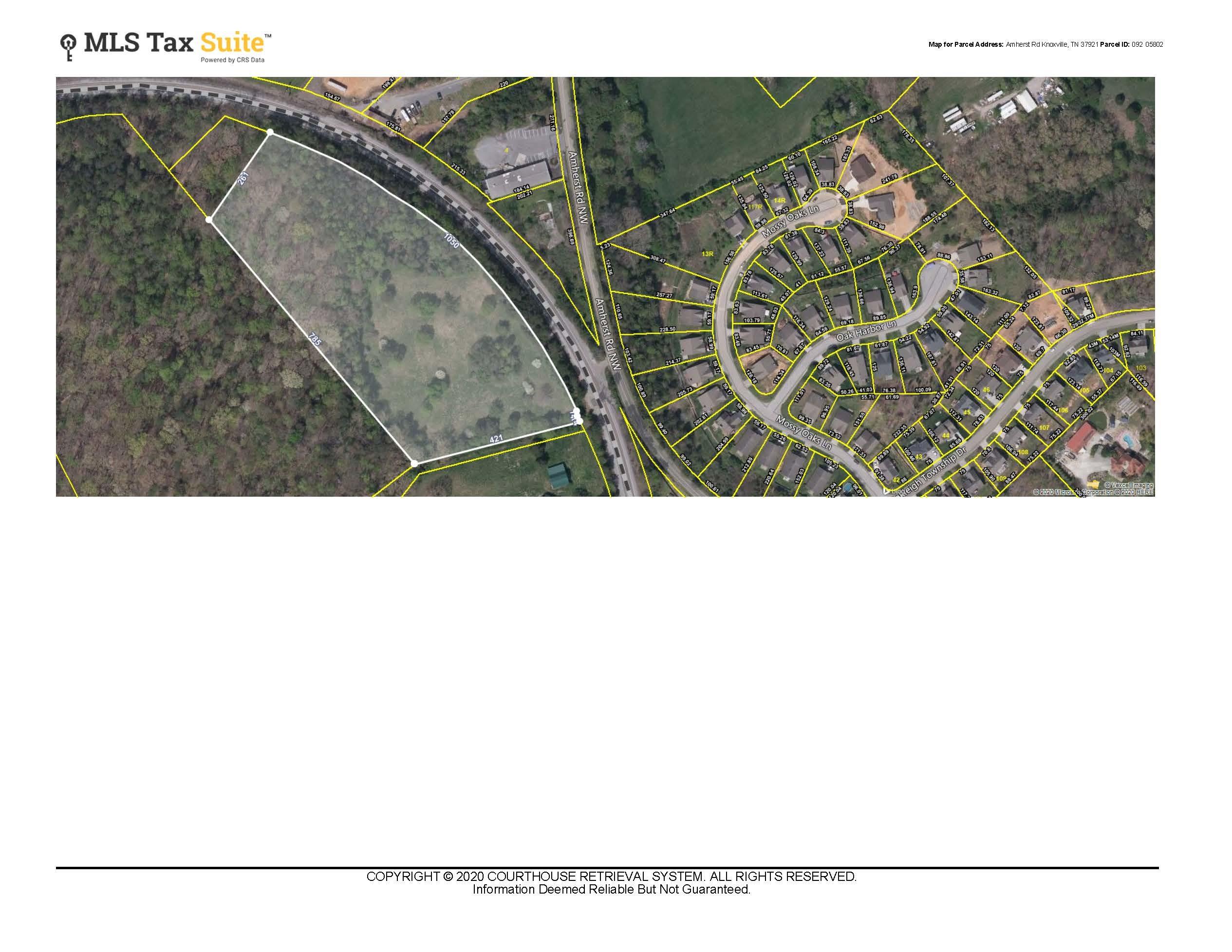 2413 Chimney Ridge Road Knoxville, TN 37923 - Photo 38 of 40 CRS Data - Property Map for Amherst Rd (