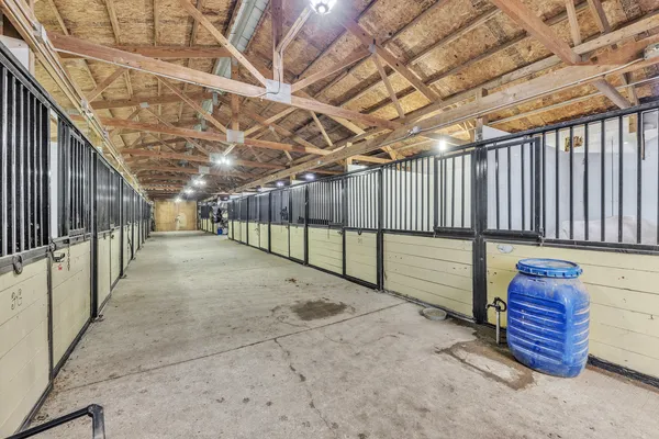 a view of a garage