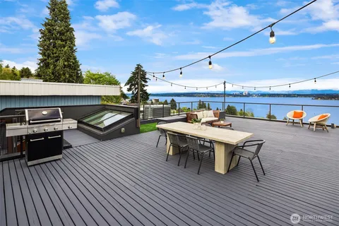 a view of a terrace with seating space
