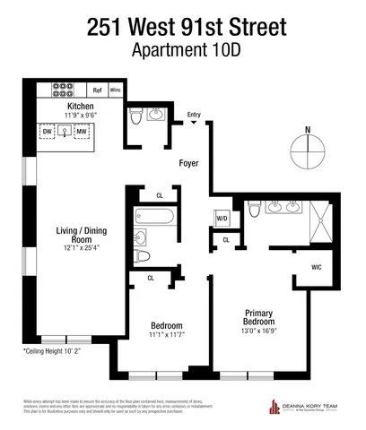 $2,499,000 | 251 West 91st Street, Unit 10D | Upper West Side