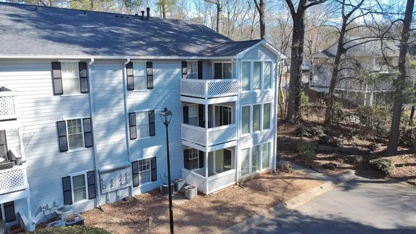 a front view of a house with balcony