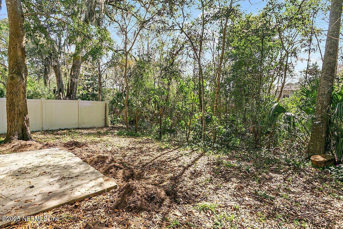 452 Dutton Island Road West Atlantic Beach, FL 32233 - Photo 17 of 28 a backyard of a house with lots of green space