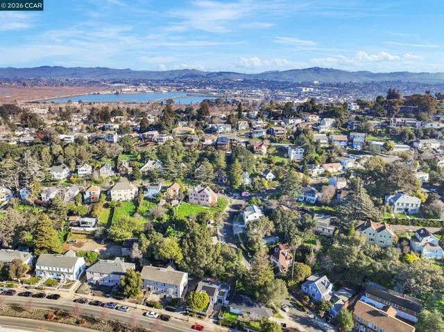an aerial view of a city