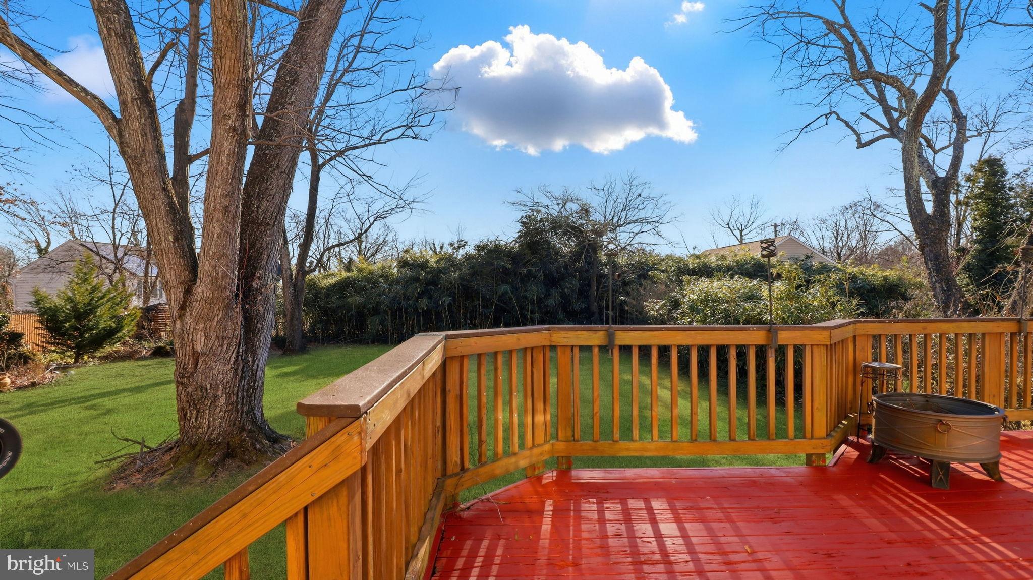 1703 Tioga Road Fort Washington, MD 20744 - Photo 21 of 57 Serene deck overlooking a lush backyard.