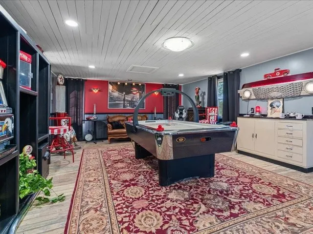 a room with lots of furniture and equipment