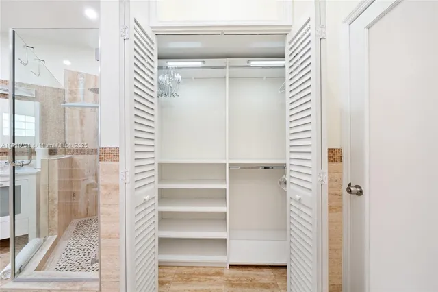 a view of closet area