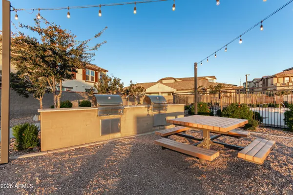 a outdoor space with pool and furniture