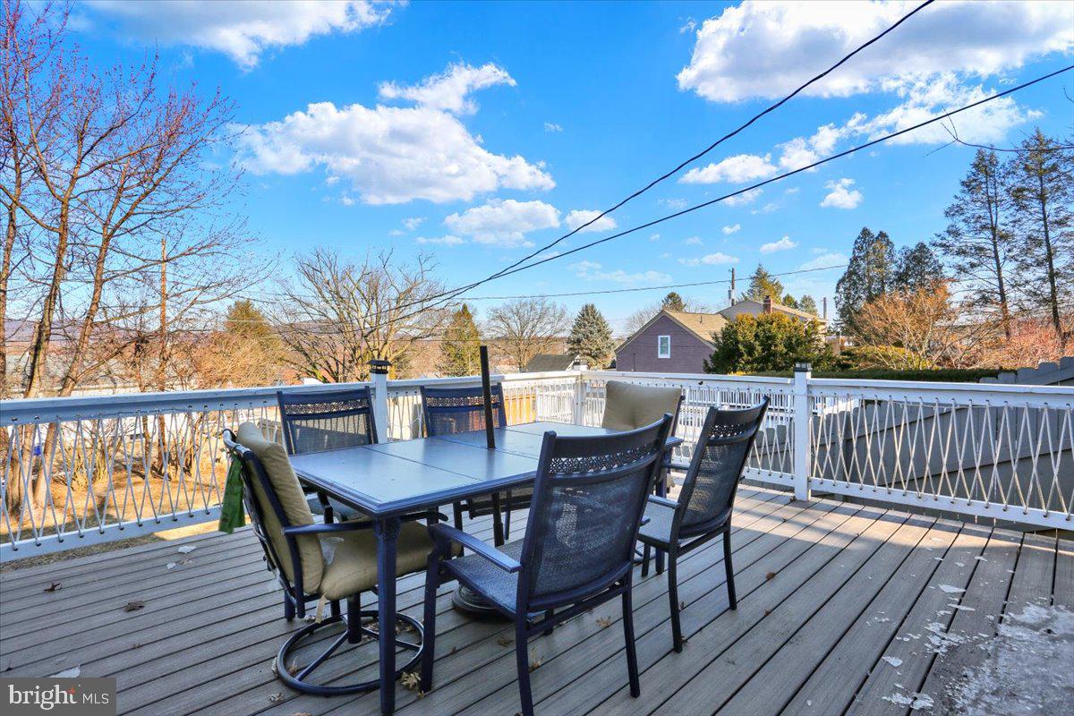 321 Pershing Boulevard Reading, PA 19607 - Photo 29 of 36 a view of a dining table and chairs on the roof deck