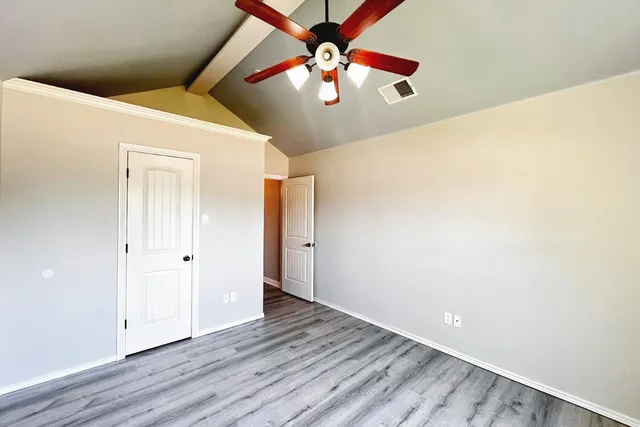 an empty room with a natural light