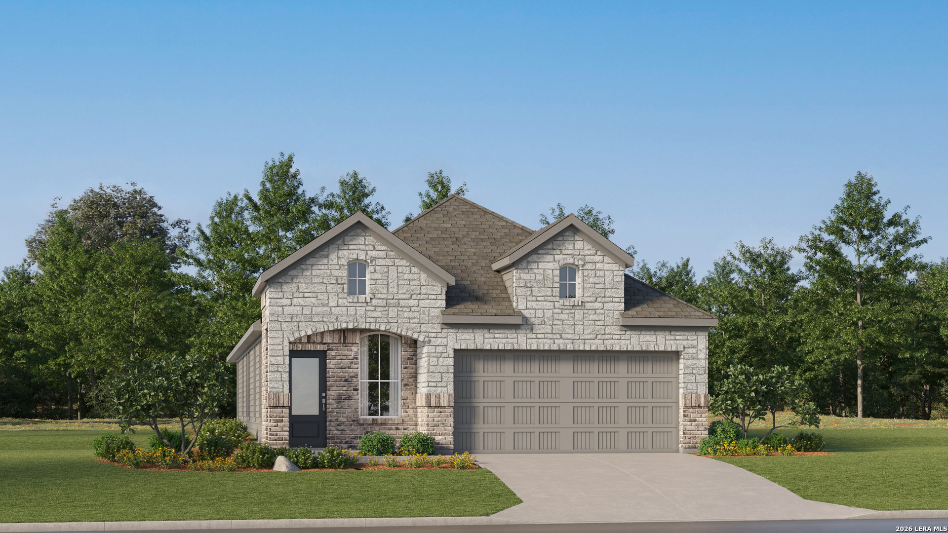 128 Rawhide Ridge Pleasanton, TX 78064 - Photo 12 of 38 a front view of a house with a garden