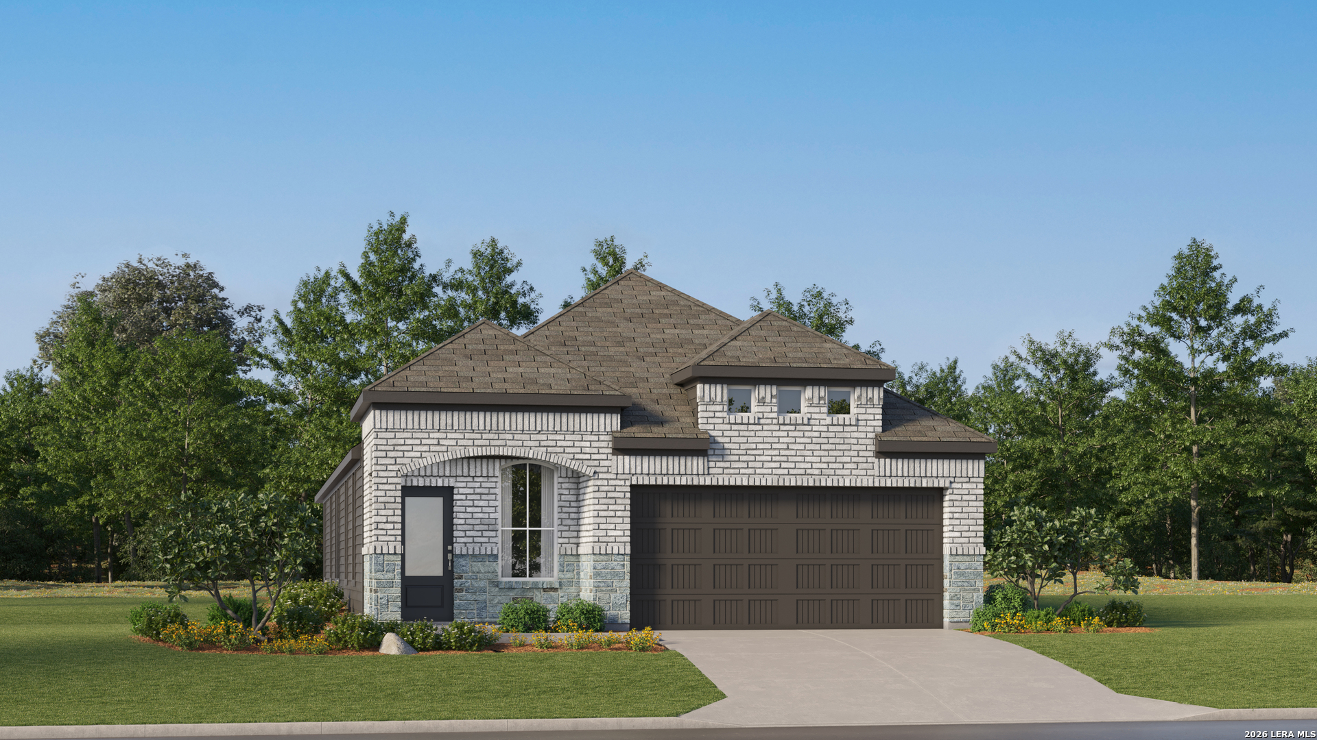 128 Rawhide Ridge Pleasanton, TX 78064 - Photo 10 of 38 a front view of a house with a garden