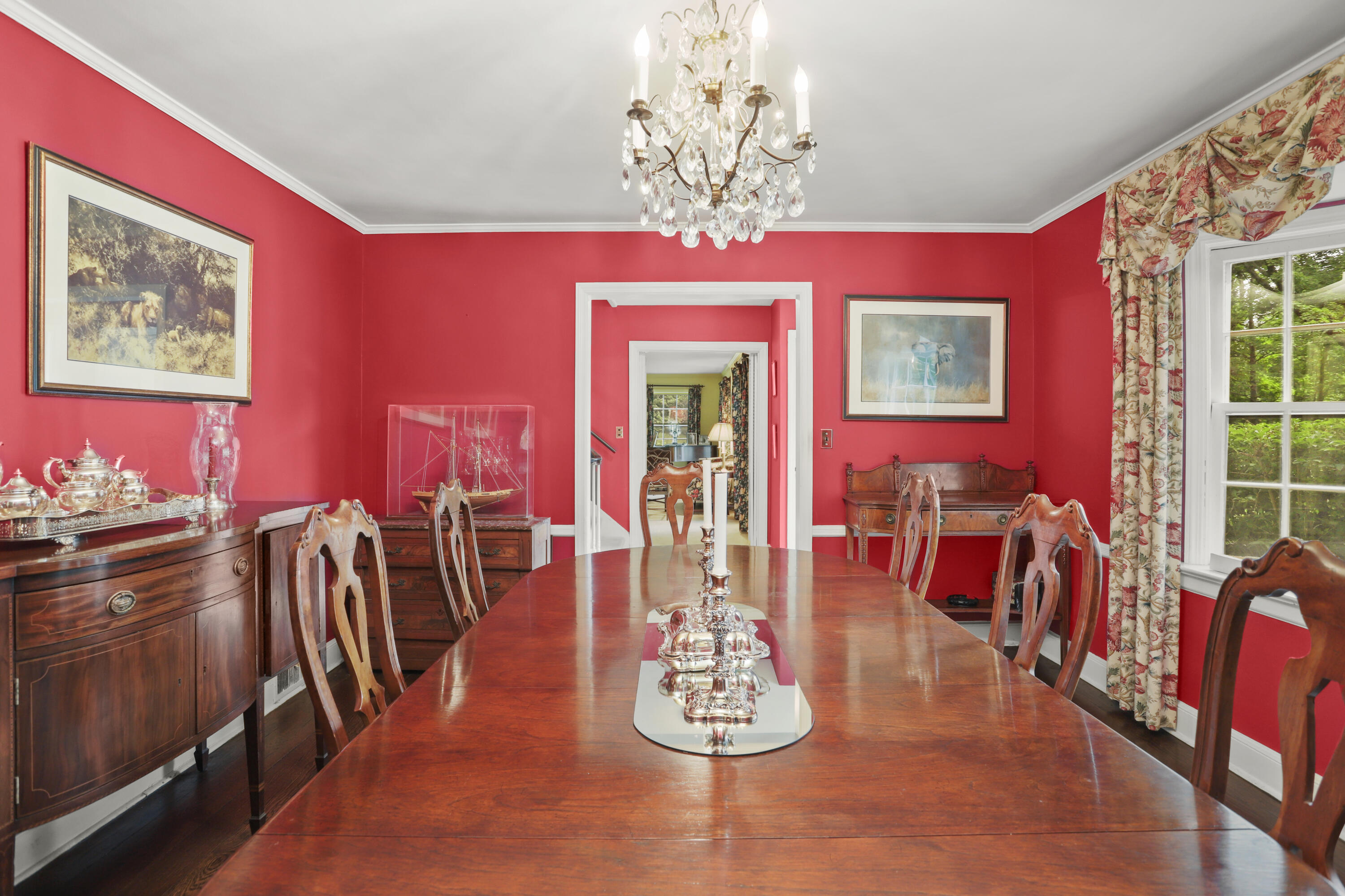 165 Colonial Road New Canaan, CT 06840 - Photo 13 of 37 a view of a dining room with furniture