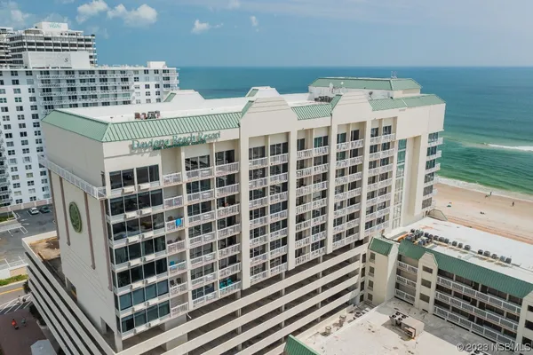 a view of a city with ocean view