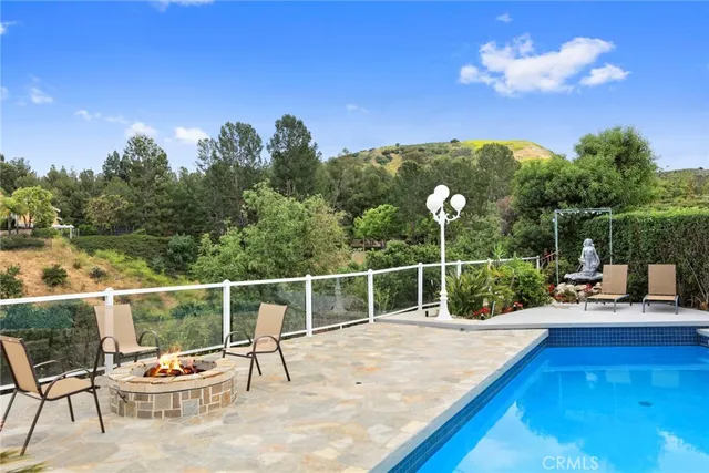 a outdoor view with a sitting space