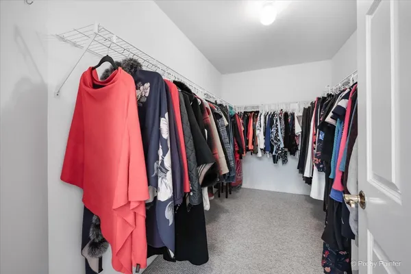 a view of a walk in closet