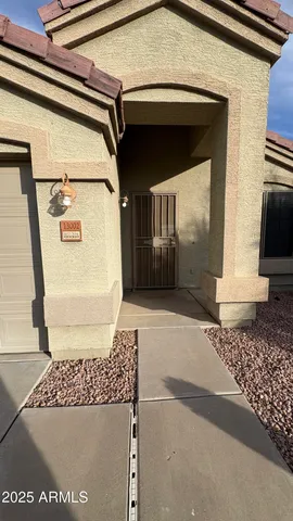 a view of a door of the house
