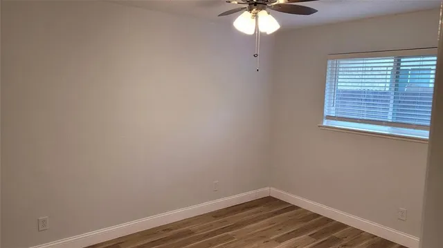 an empty room with a window