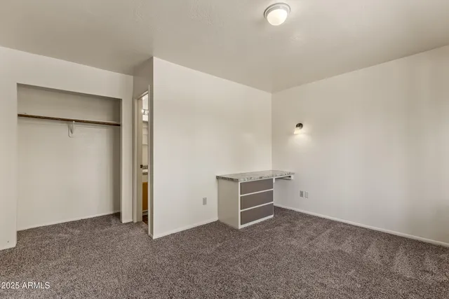 a view of a yard with plants and trees