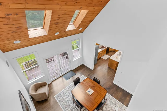view of a room with lounge chair and a book shelf