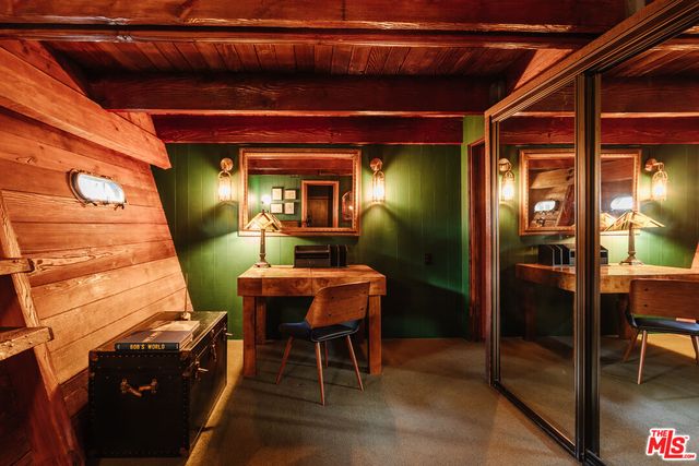 a view of a room with music instruments