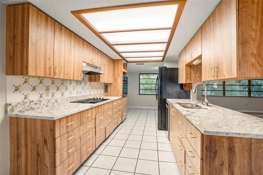 7320 Auburn Lane New Port Richey, FL 34654 - Photo 12 of 28 a kitchen with sink cabinets and outdoor view