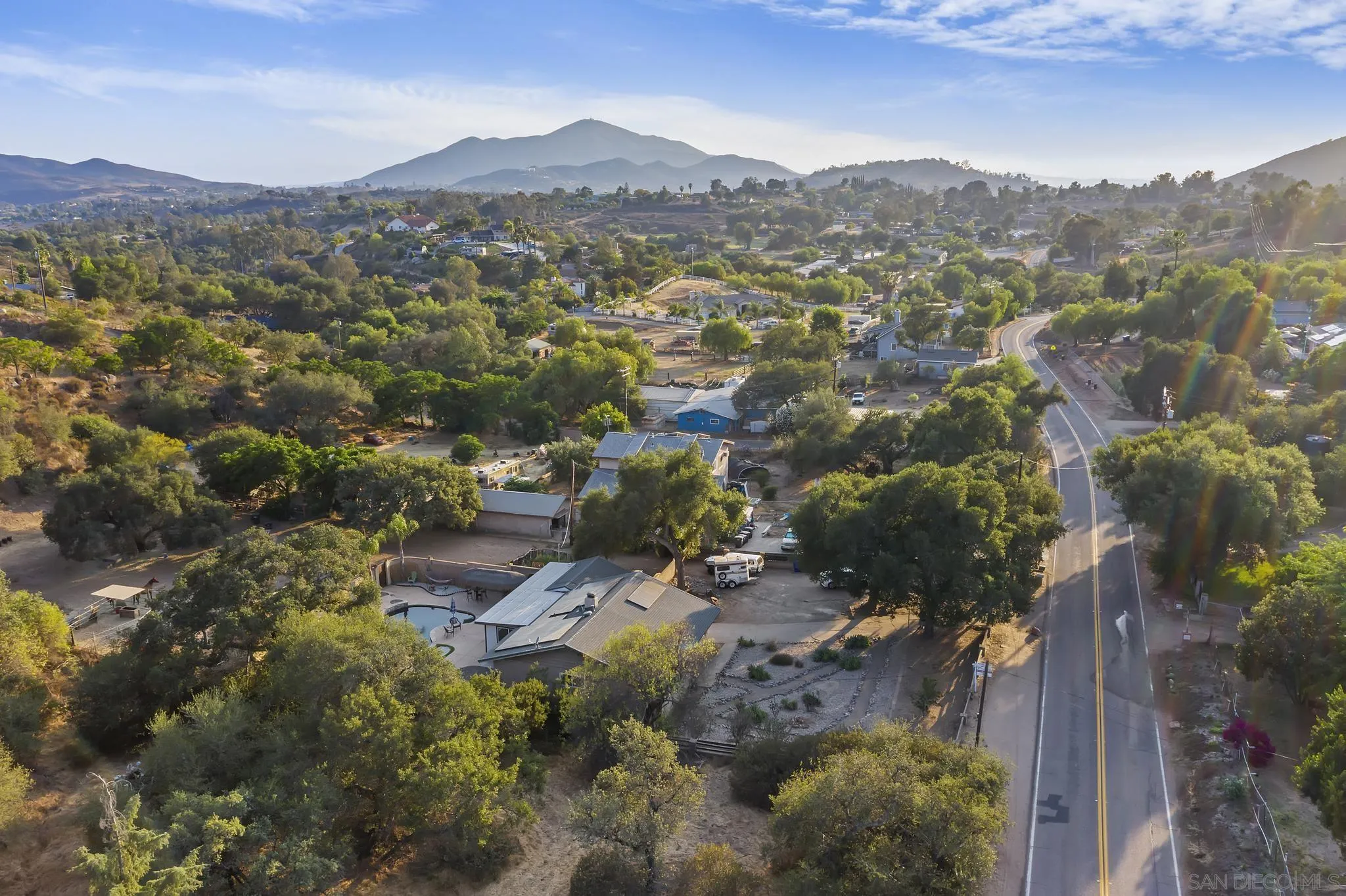 14725 Lyons Valley Road Jamul, CA 91935 - Photo 54 of 57 an aerial view of mountains residential house and green space