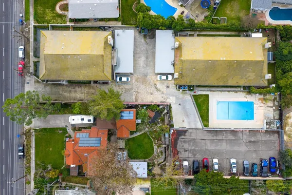 a aerial view of multiple house